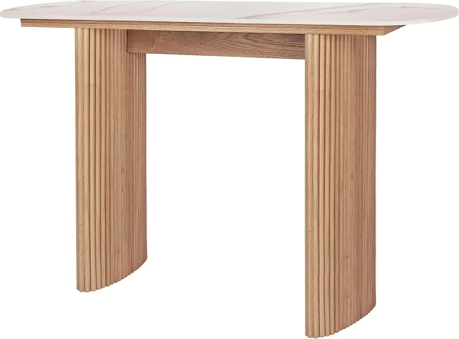 SHYFOY 47'' Mid Century Modern Console Table, Solid Wood Console Table, Sofa Table, Narrow Entryway Table for Hallway