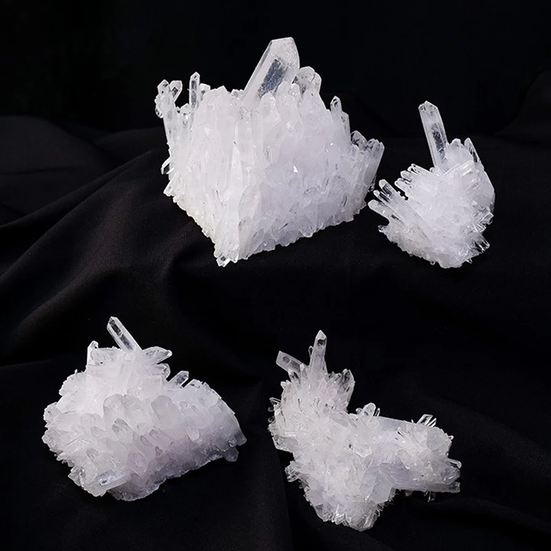 Fotografia 6: Cristal De Quartzo Claro Natural Para Decoração De Casa, Cluster Branco, Pedra Preciosa De Cura, Espécime Reiki, Presentes Minerais
