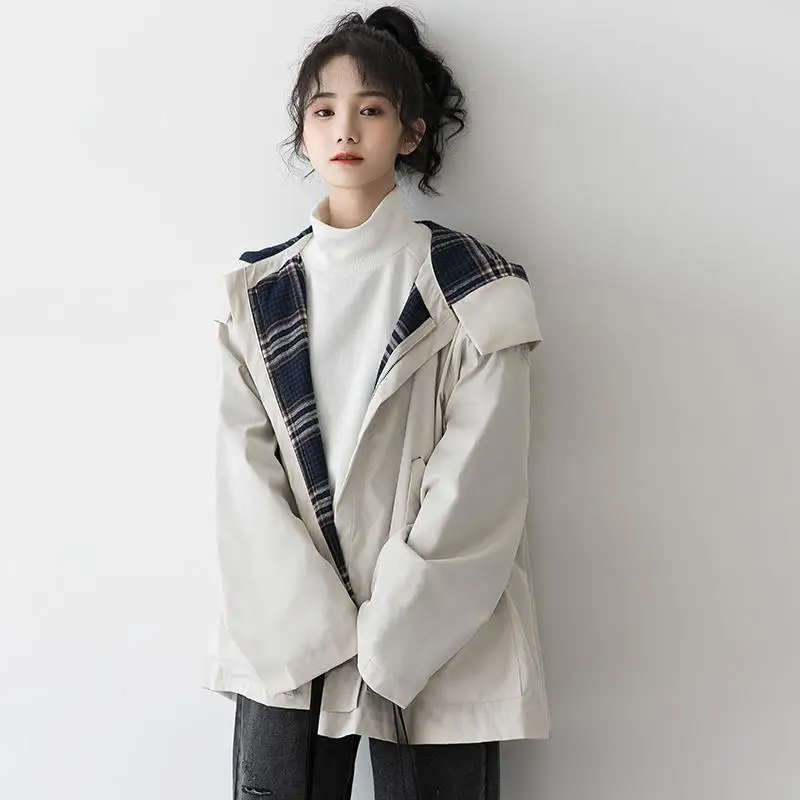 

Женские куртки Зимняя женская верхняя одежда во французском европейском стиле Высококачественные пуговицы с передним карманом Чистая простая базовая мода с длинным рукавом