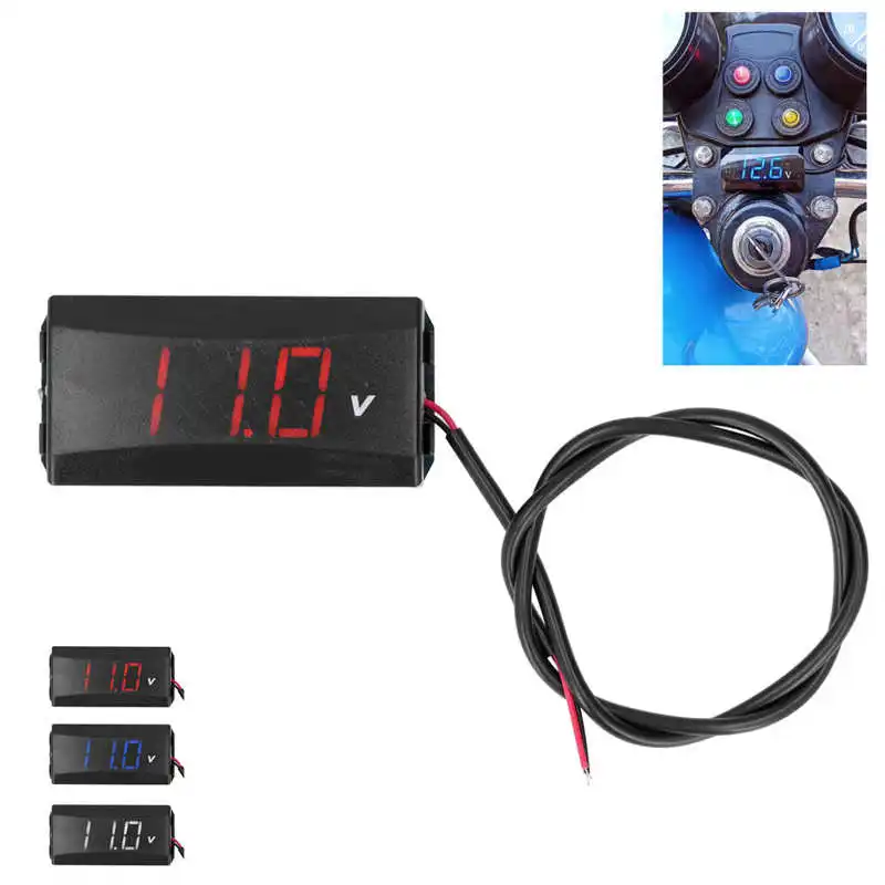 Voltage Testing Meter LED Digital Display Universal for Car Motorcycle Electric Vehicle 12V-80V Auto Voltmeter New