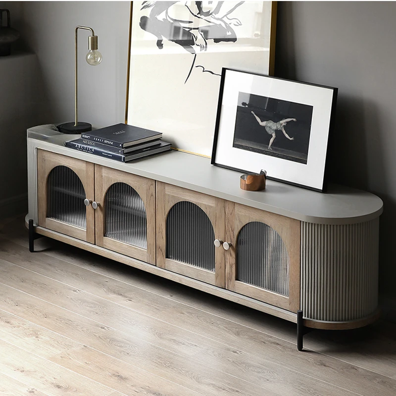 

Solid wood modern living room TV cabinet fashionable small apartment