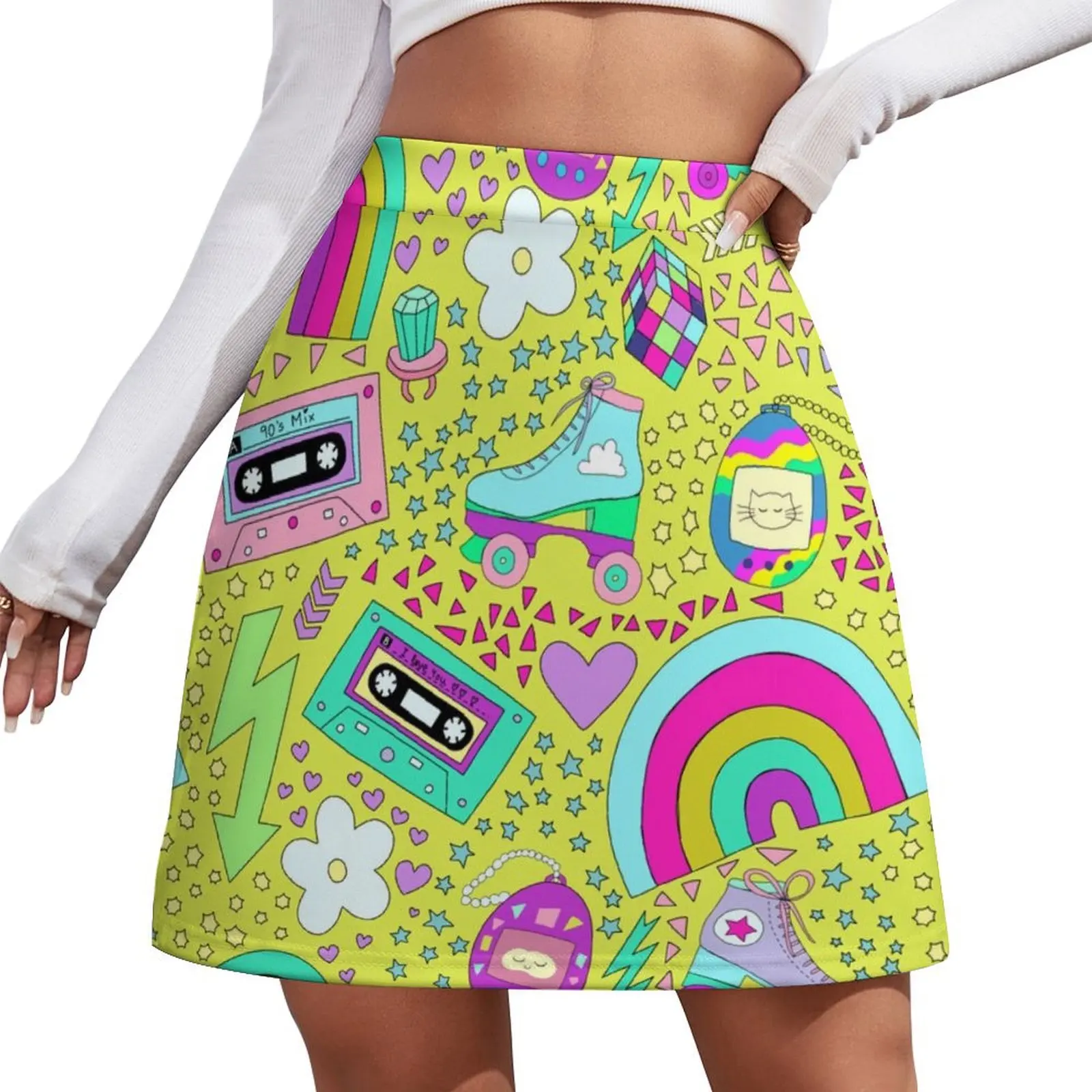 

90s Kid Mini Skirt Woman skirts skirts summer 2024 woman outfit korean style Women's summer skirts