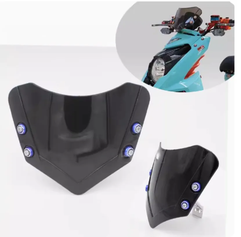 Motorcycle Scooter Bike Handlebar Front Screen Windshield Instrument Cover Kit 1x