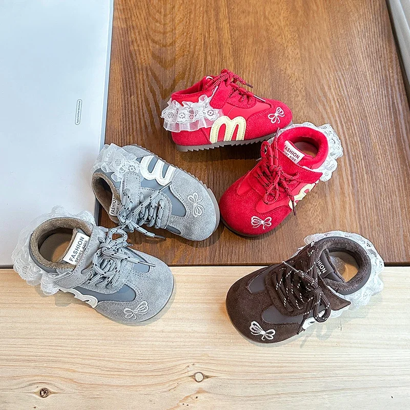أطفال حذاء كاجوال الظهر الدانتيل الانحناء الأطفال أحذية التنس هوك وحلقة 2025 شتاء جديد بنين بنات احذية الجري مريحة العصرية #5