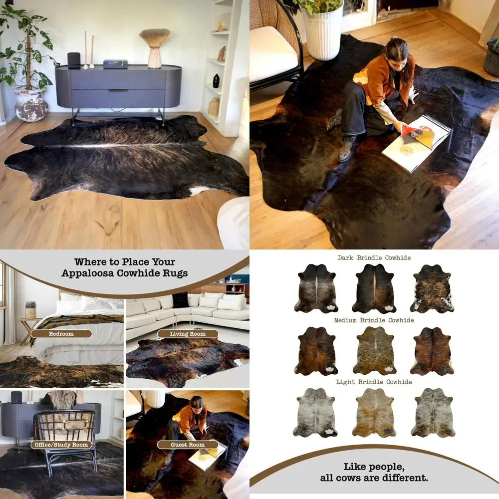 

Authentic Cowhide Rugs: Natural Leather for Living Spaces and Bedrooms - Premium Hides for Rustic Decor