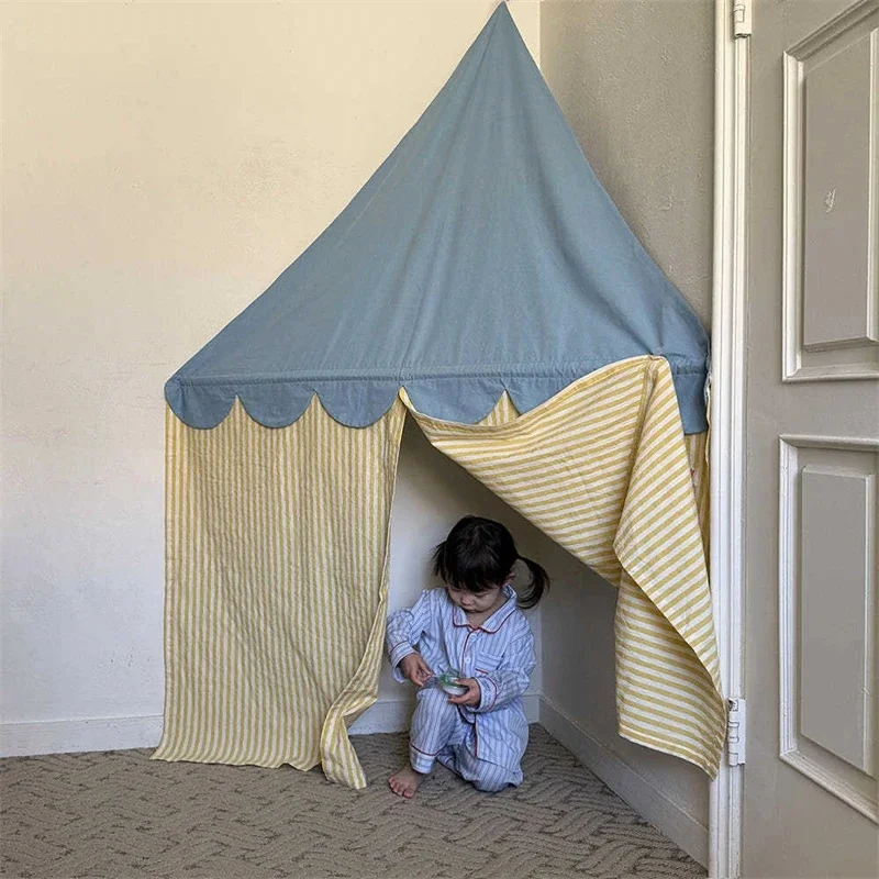 

Детская игровая палатка в стиле Ins, складной игровой домик из ткани для детей, декор для спальни, подарок