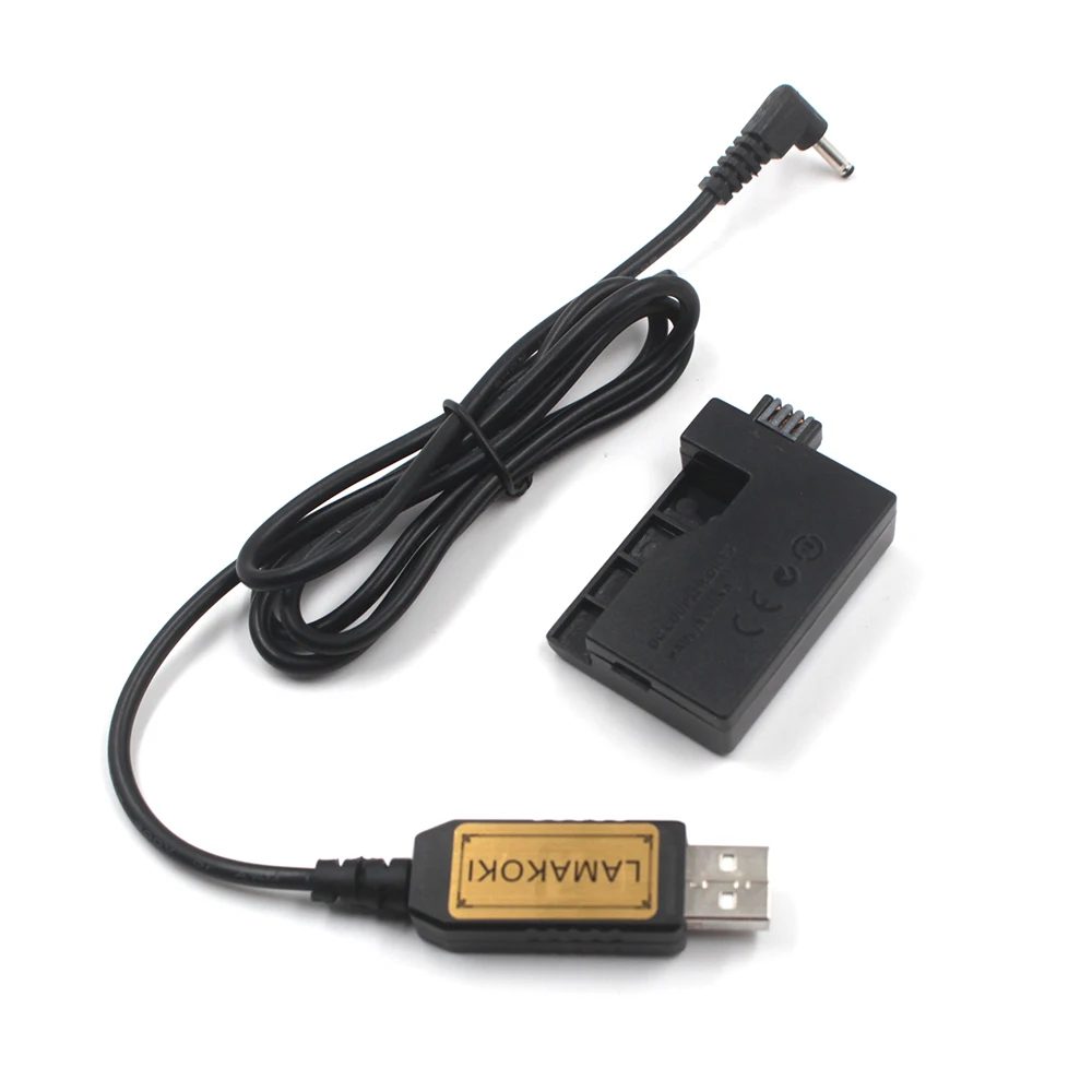 QC USB 8V USB ACK-E5 Drive Cable Power adapter LP-E5 dummy battery DR-E5 DC Coupler for Canon EOS 450D 500D 1000D XS XSi T1i image 4