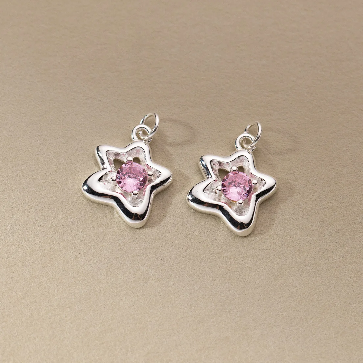 

Charms 925 Silver Zircon Star Necklace Pendant Handmade DIY Accessories Silver Necklace Charms for Bracelet Plata 925 JHA126