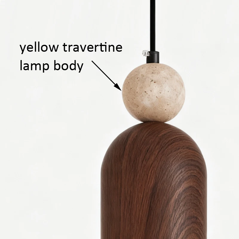 منتصف القرن نمط غرفة نوم السرير قلادة صغيرة ضوء وابي سابي الأصفر الترافرتين الممر ممر غرفة المعيشة لهجة