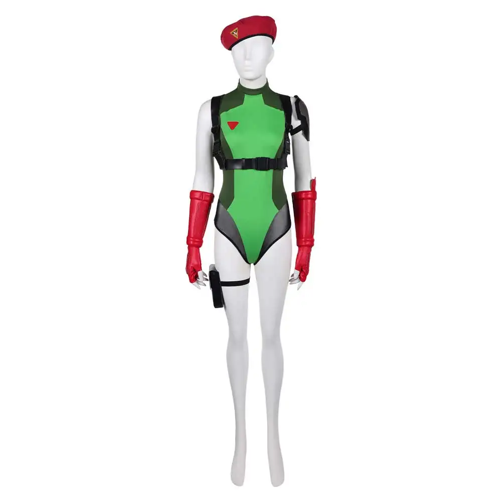 OW Cammy White Cosplay Jumpsuit Widowmaker Costume Beret Hat Bodysuit Game SF Clothing Set Outfits Halloween Party Fantasia Suit - Detail 1