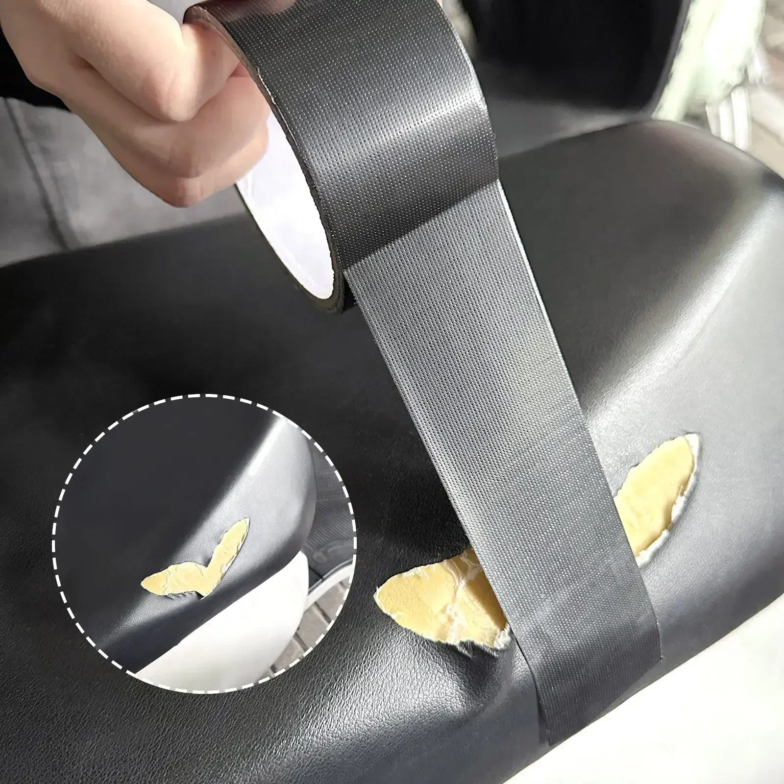 New Black Cloth-based Adhesive Tape Is Used For Cushion Repair Leather Seat Sofa Leak Repair Leather Wear-resistant Repair Tape