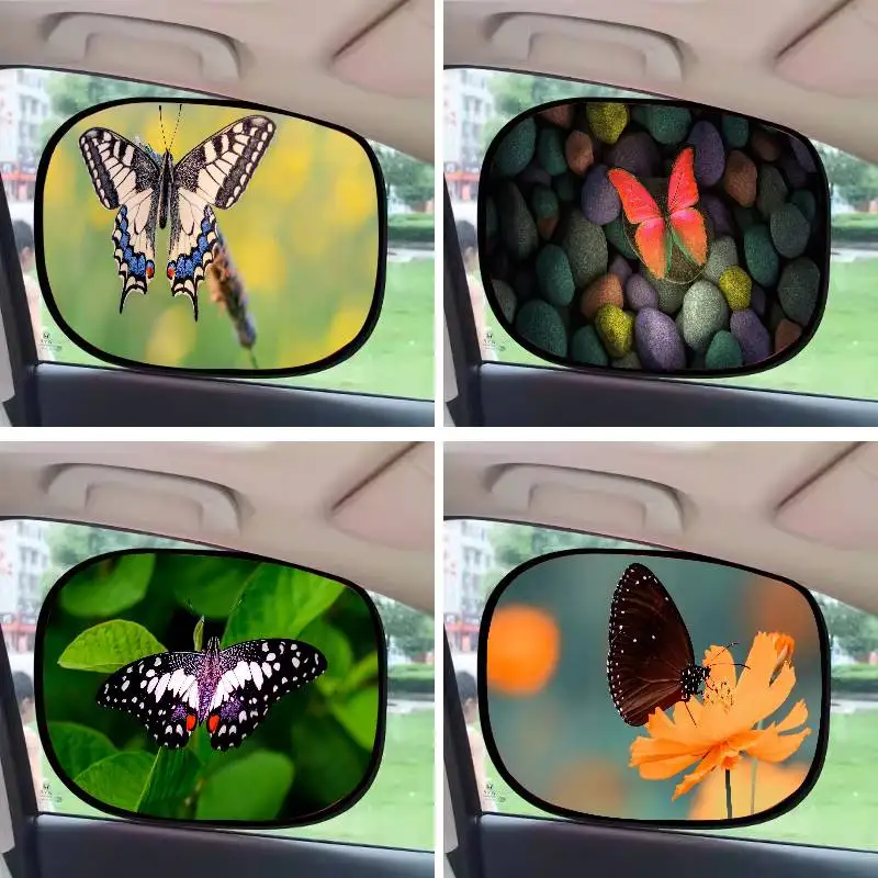 

4k B-Butterflies Car Electrostatic Film Side Window Sunshades Windshield Auto Window Sunshade Cover For Children Baby