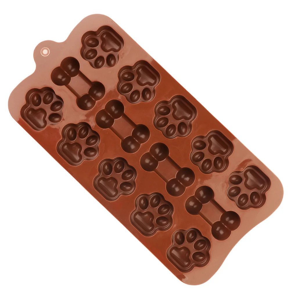 

Silicone Chocolate Mold DIY Baking Paw Bone Shape Candy Cookie Mold Non-Stick Smooth Surface Baking Supplies Home Use