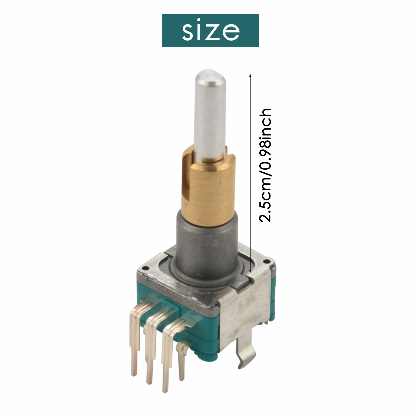 Luckshopping EC11EBB24C03 Dual Axis Encoder With Switch 30 Positioning Number 15 Pulse Point Handle 25Mm