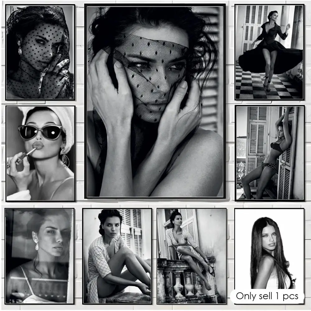 Super model A-Adriana Lima Poster Modern  Wall Art Aesthetic Minimalist Bedroom Decor Cafe Home Gift