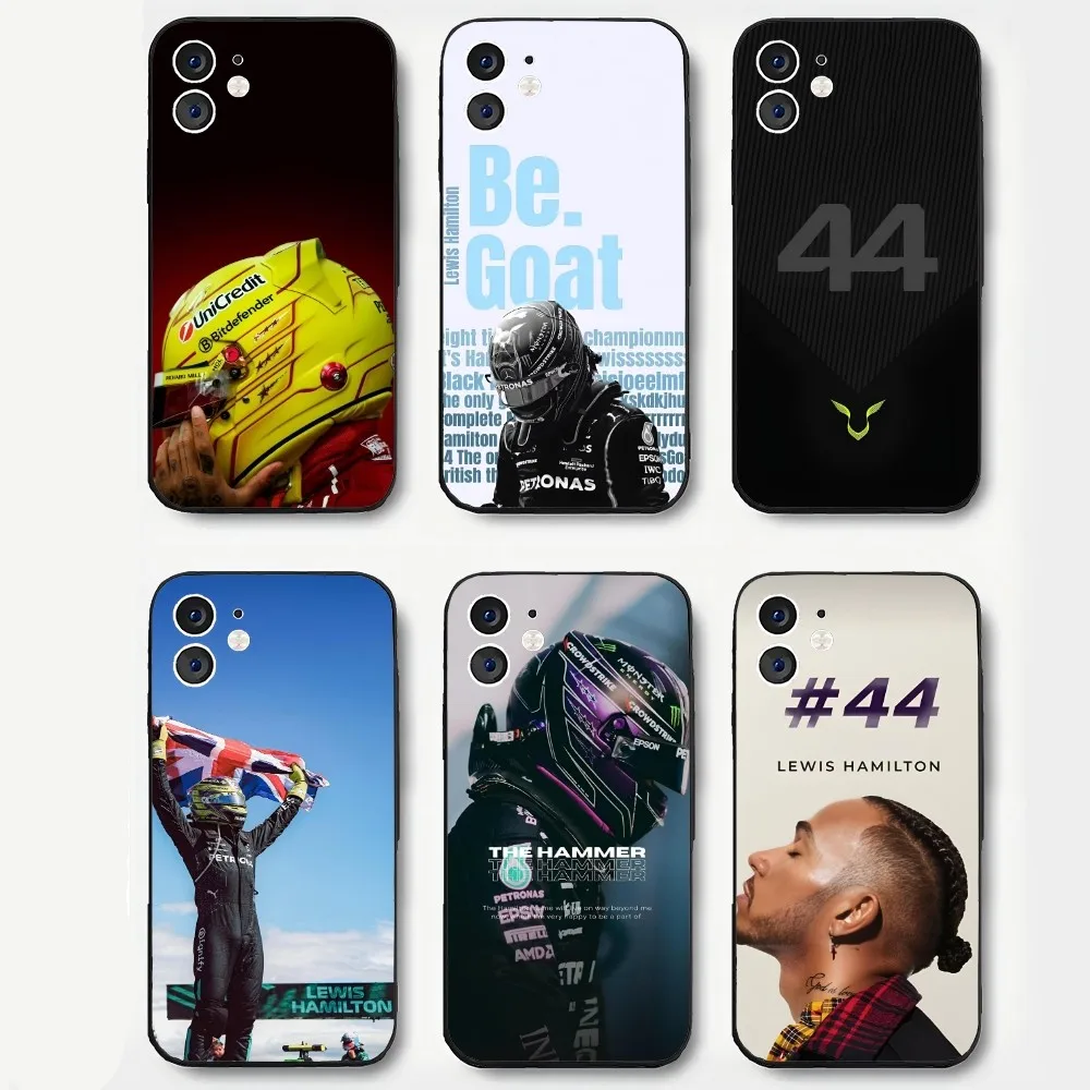 

EPC L-Lewis H-Hamilton 44 F1 Phone Case Silicone Soft For iPhone 16 15 14 13 12 11 Plus Pro Max Plus