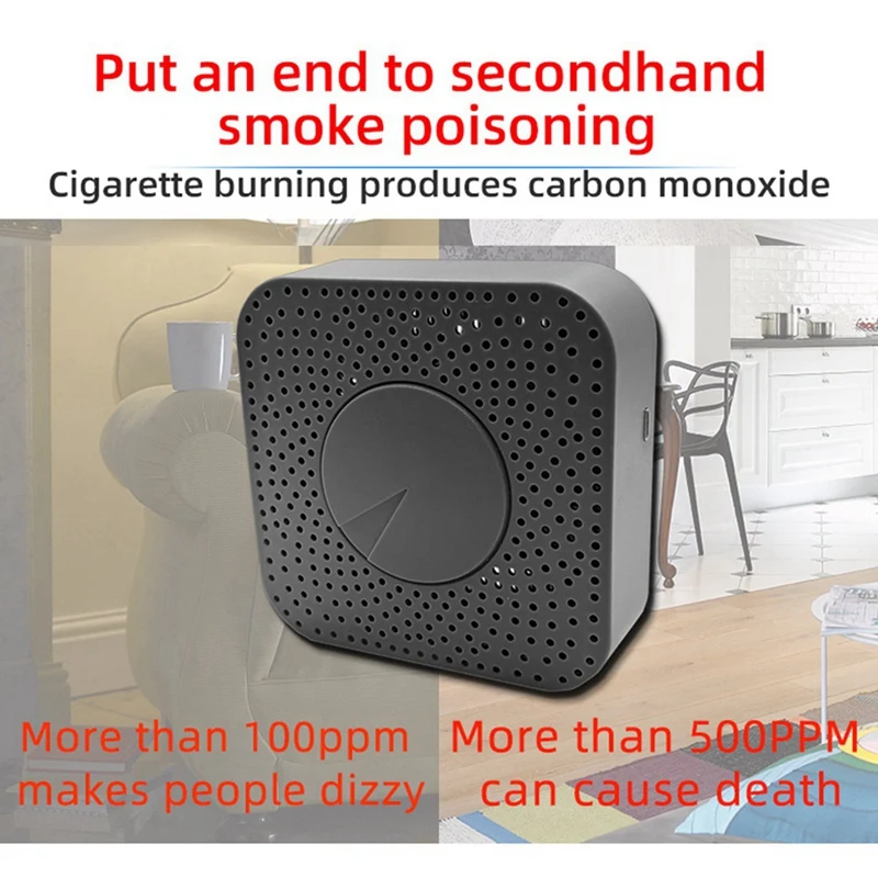 Tuya Carbon Monoxide CO Alarm Detector Support Remote APP Control Alarm Function, Durable Fine Workmanship