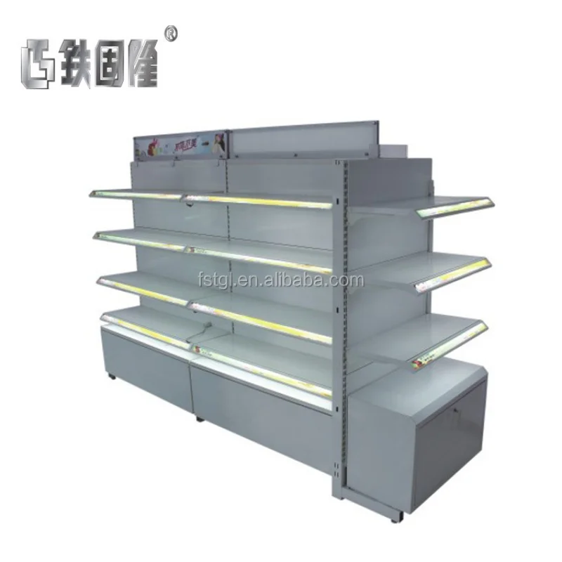 (customized)Fashion cosmetics shelves single-sided supermarket gondola shelf shoes shop shelf