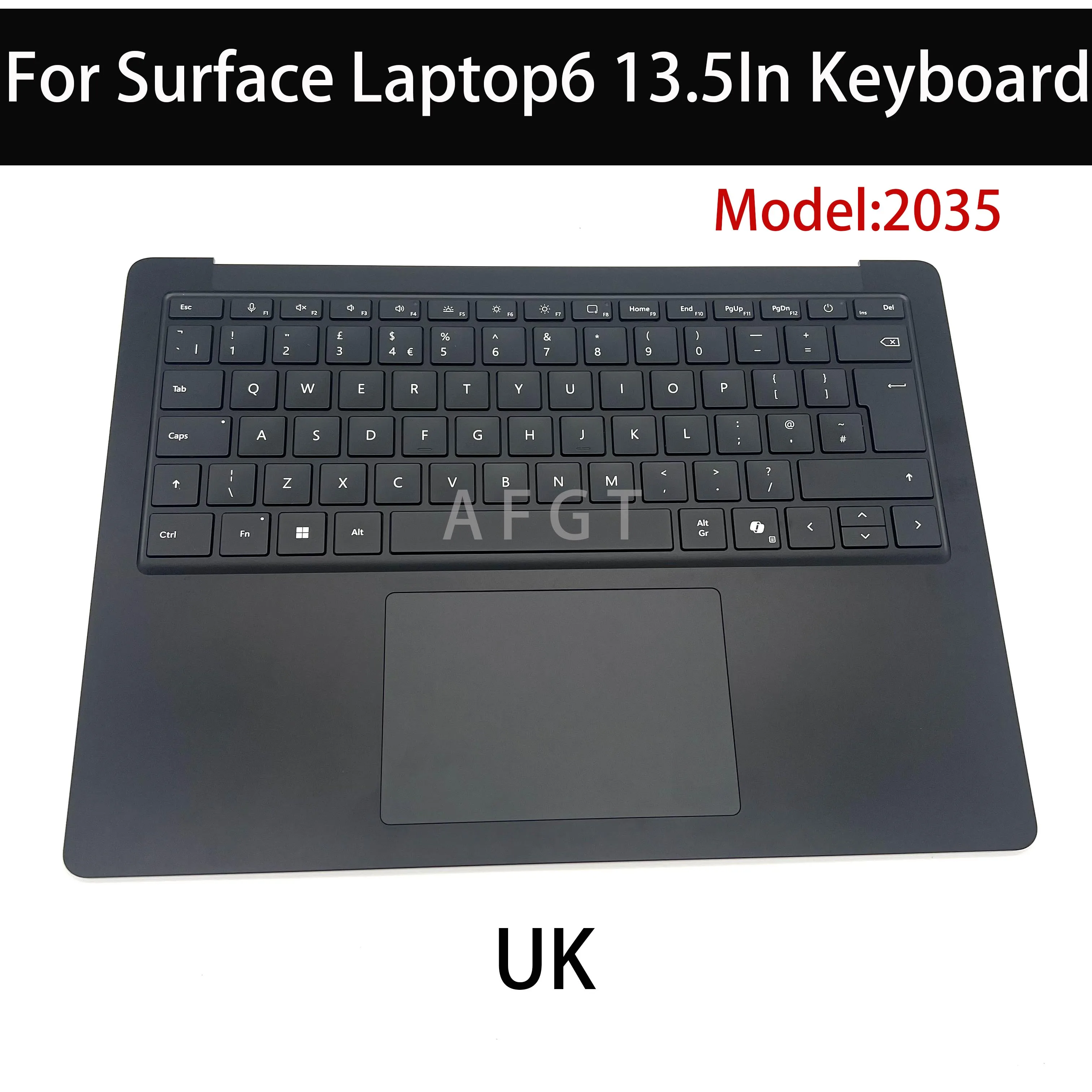 NEW Original Notebook Replacement Keyboard Surface Laptop6 2035 13.5inch Black Metal Assy With Touchpad UK