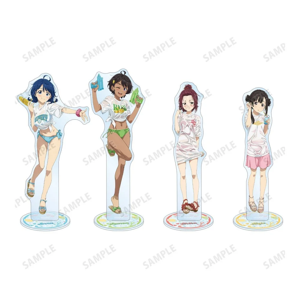 Makeine Too Many Losing Heroines Lemon Yakishio & Anna Yanami Llavero de acrílico con soporte, regalo coleccionable para fans del anime