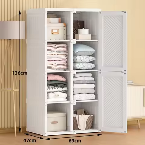Partitions Storage Wardrobe Clothes Cupboard Modular Cheap Wardrobe Organizer Put Together Guarda Roupa Lounge Suite Furniture