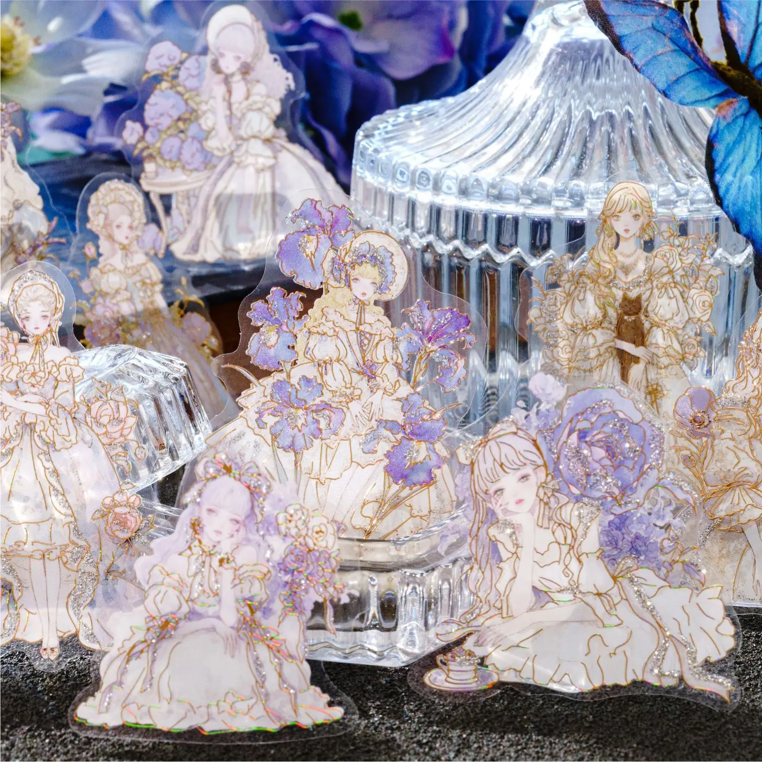 20 Pcs/pack Flower Lovers Series Decorative Sticker Retro Collage Scrapbooking Label Diary Album Journal Planner