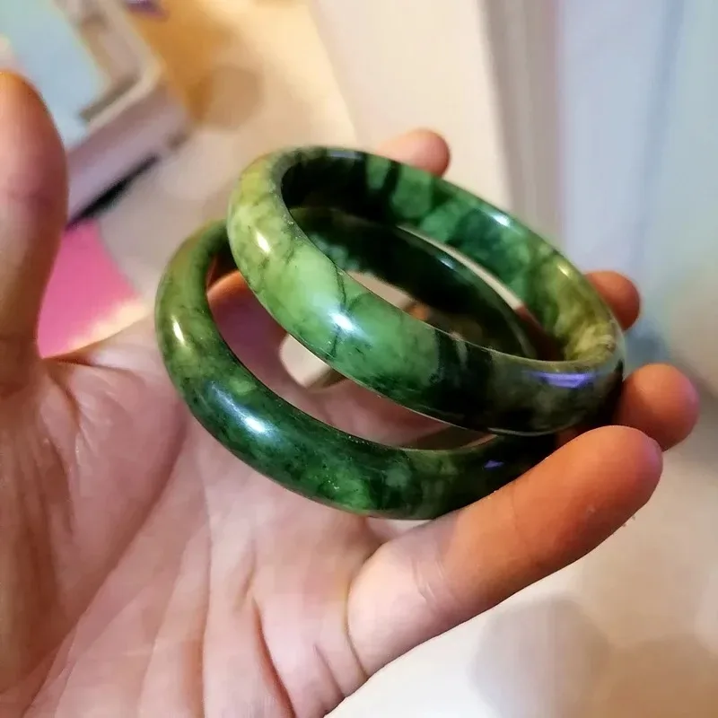 

Natural Turquoise Hand-carved Wide Bar Jade Bracelet Fashion Boutique Jewelry Men and Women Beauty Bracelet