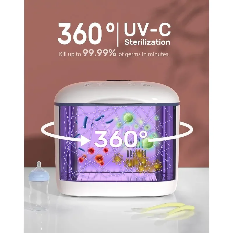 UV Light Sanitizer, 4-in-1 Bottle Sterilizer and Dryer Household Sterilizer for Baby Bottle/Toys/Clothes/Cup/Toothbrush/Beauty