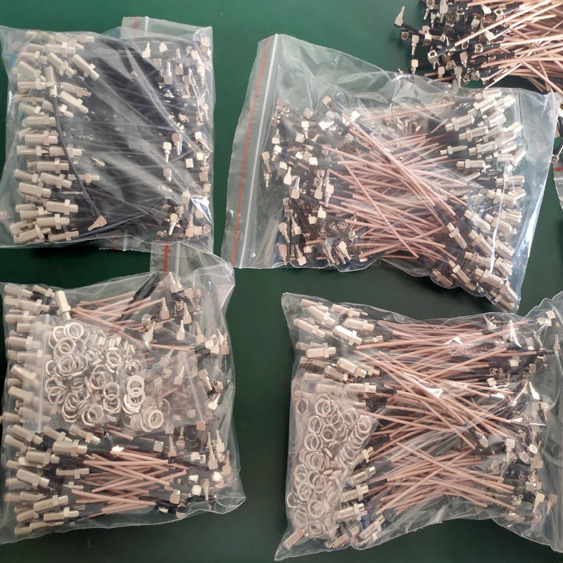 Imagem -06 - Fêmea Jack para Ts9 Masculino Rightengle Plug Pigtail Cabo Cabo de Extensão 150 Peças f