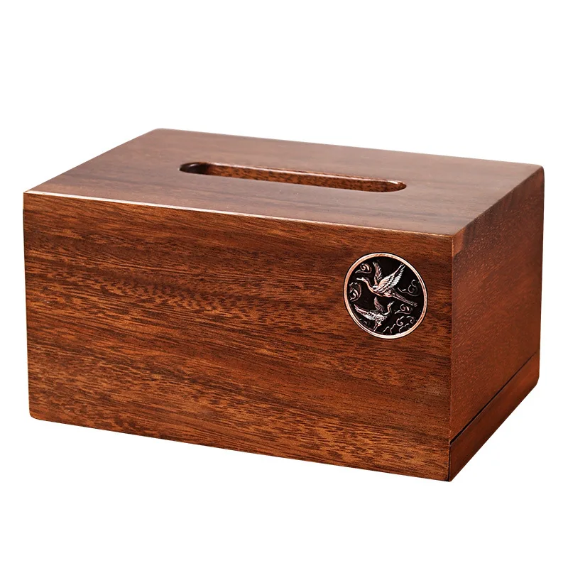 Walnut Drawing Carton New Living Room Wooden Tissue Box