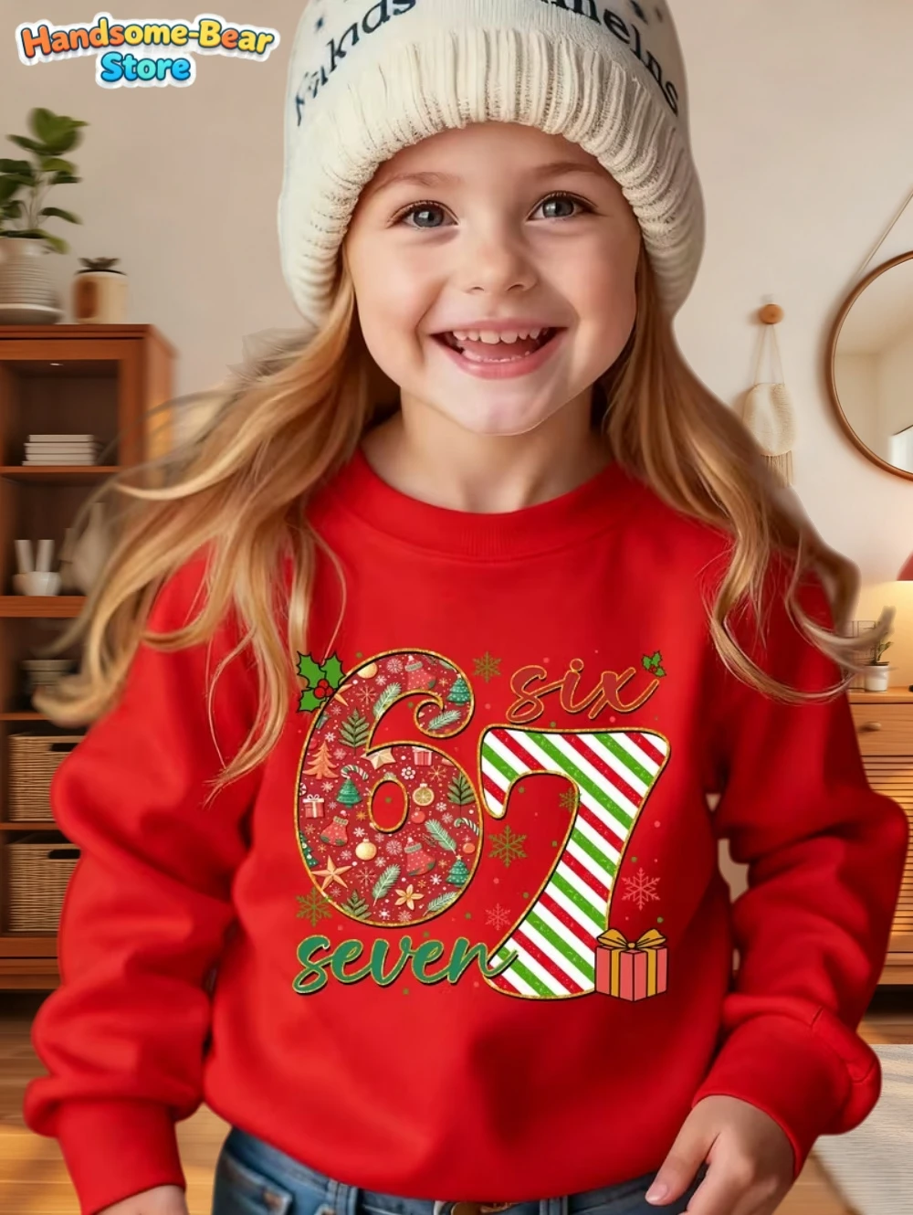 

Christmas Children's Hoodie 67 Meme Cartoon 3D Print Long Sleeve Girls Clothing Holiday Fashion Sweatshirt Pullover Children Top