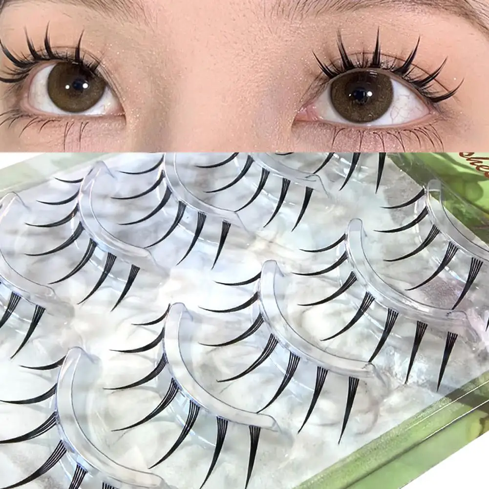 Japanse stijl fee valse wimpers set oogmake-up accessoires Cross Manga wimpers zachte natuurlijke dikke wimpers