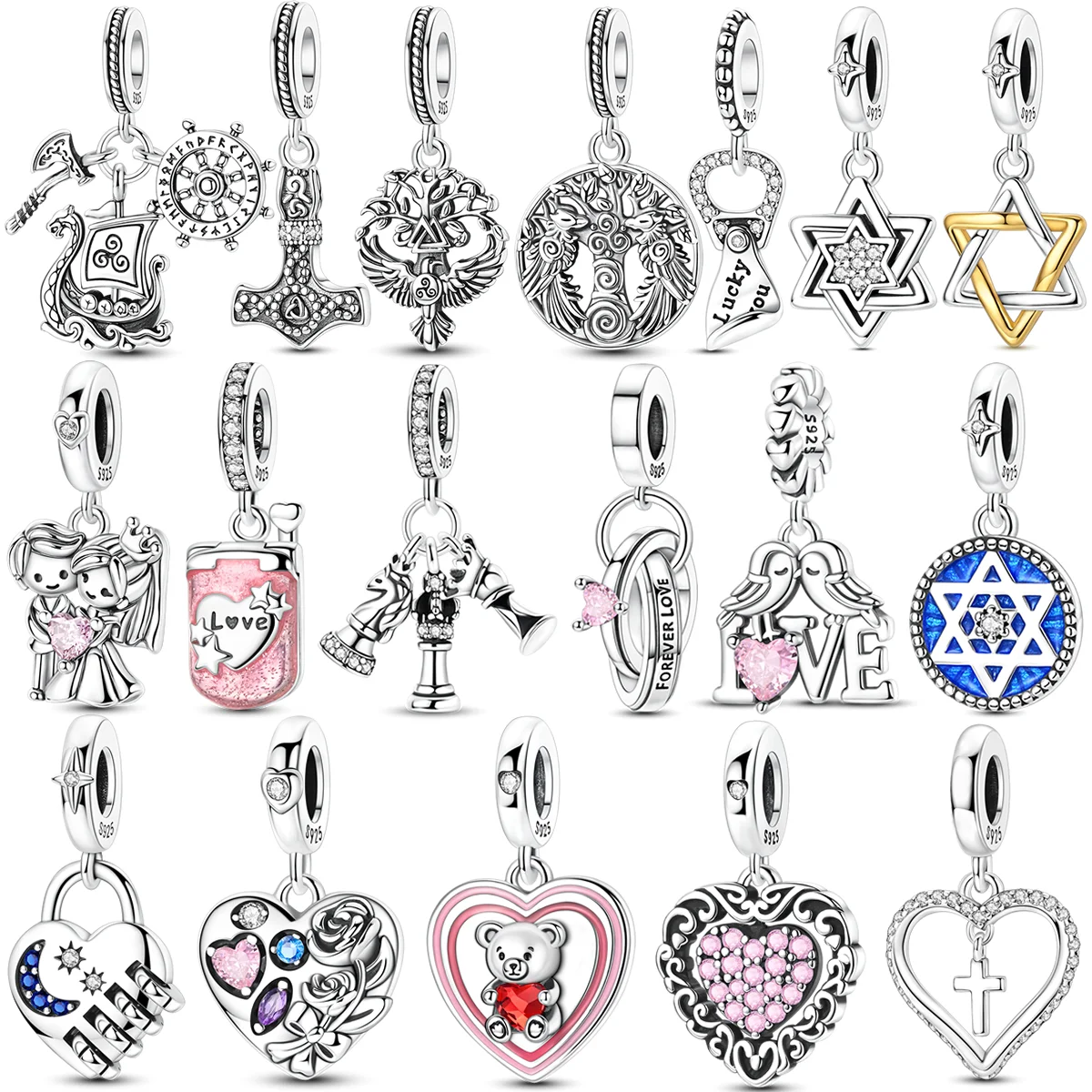 Norse Mythology Silver Viking Charms Beads Fit Original Bracelet Bag Keychain Earring Charm Bead Pendant Diy Women Jewelry Gift