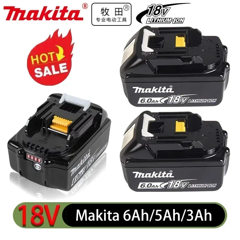 

Original 100% 18V 6.0Ah Makita Rechargeable Battery For Makita BL1830 BL1830B BL1840 BL1840B BL1850 BL1850B Power Tools Battery