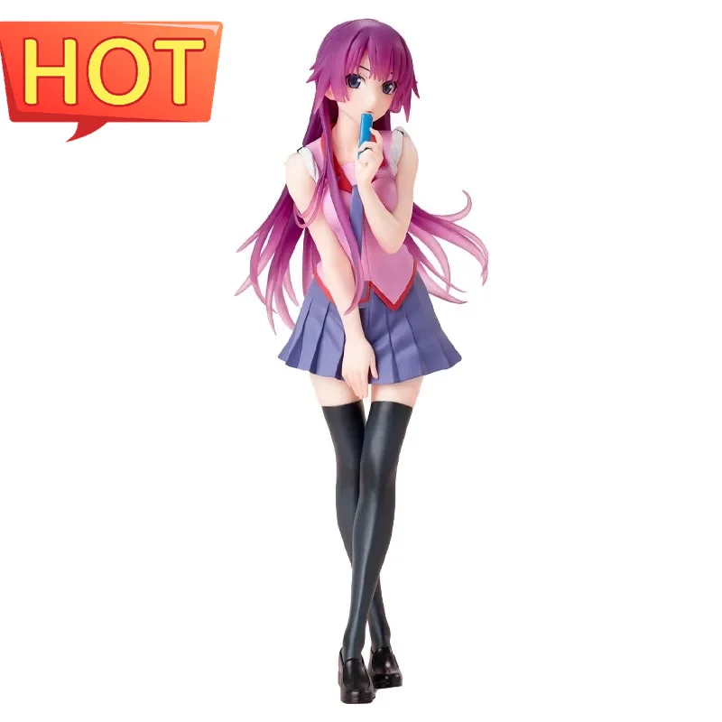 Bakemonogatari Senjougahara Hitagi 18cm 100% Genuine Original Anime Figure Toys Collection Model