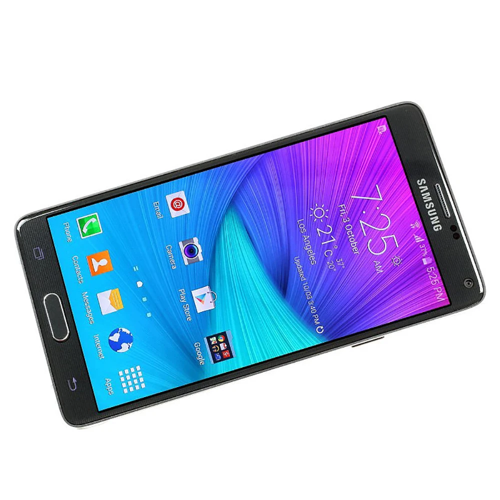 الأصلي سامسونج غالاكسي نوت 4 N910A N910F N910V 4G الهاتف المحمول 5.7 ''3GB RAM 32GB ROM الهاتف المحمول 16MP + 3.7MP أندرويد نوت 4