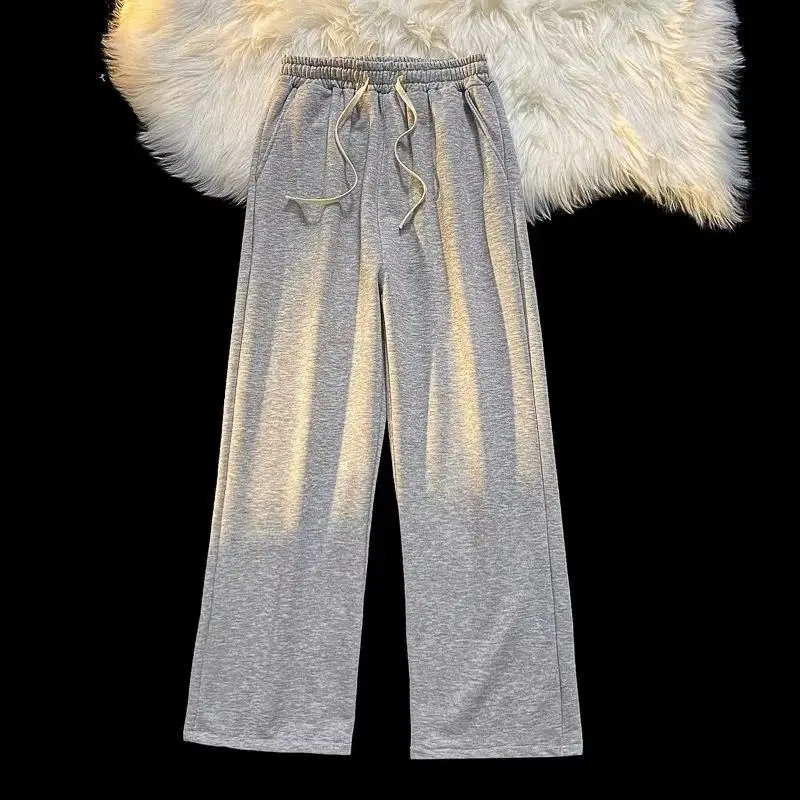 

New Casual Pants, Wide-leg Pants Loose Straight-leg Pants, Sport Sweatpants and Trendy T-shirts Are Suitable for Both Men Women