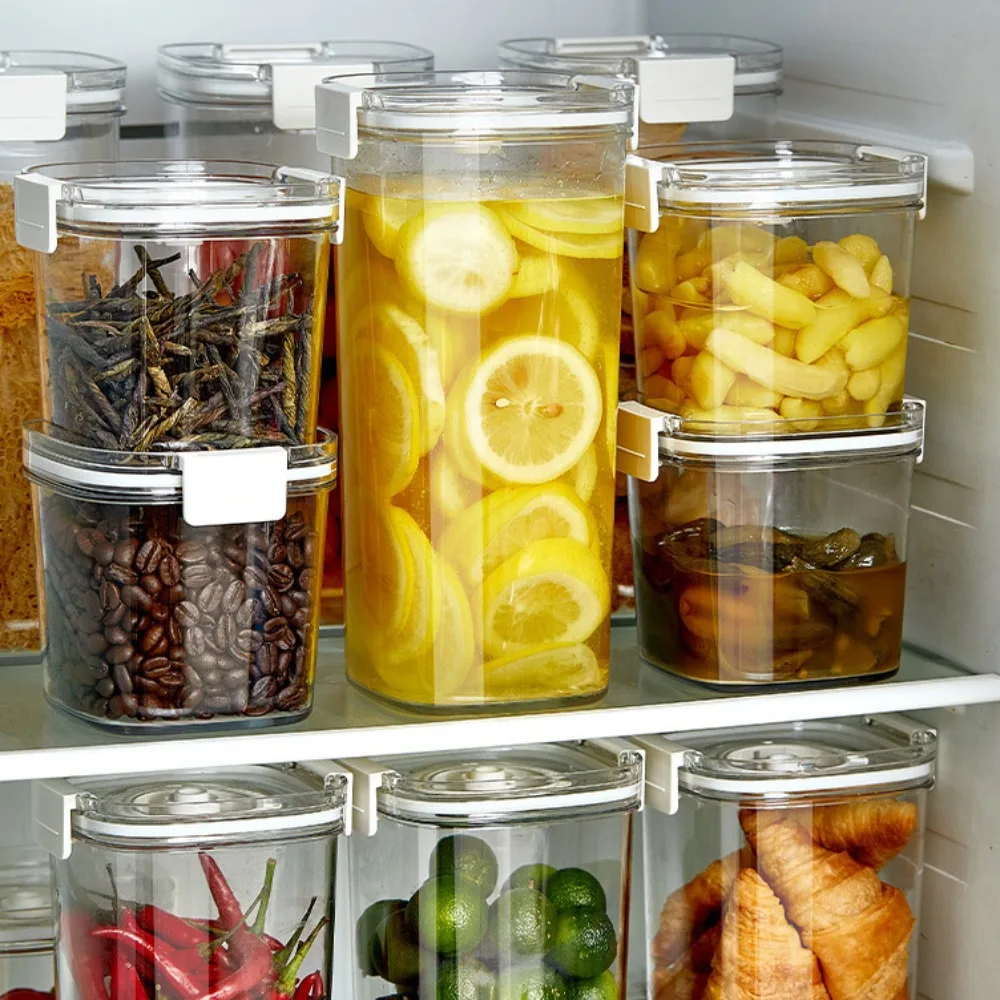 Влагостойкий пластиковый вакуумный герметичный резервуар, герметичная герметичная канистра для хранения свежести, прозрачная банка для кофейных зерен, конфеты