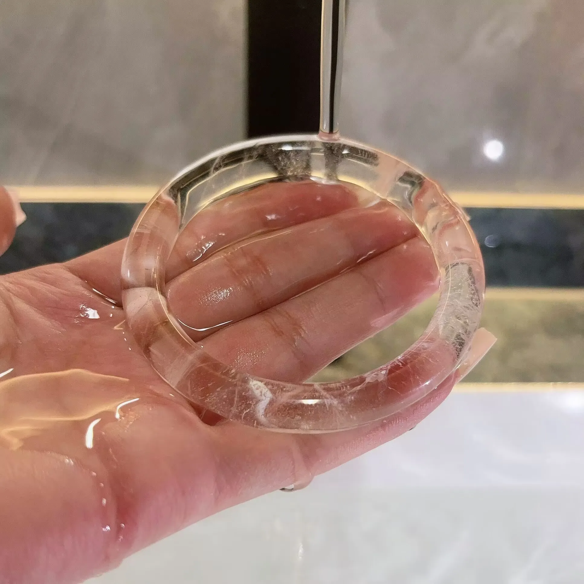 

White moonlight ice transparent feeling natural white crystal women's bracelet ancient style niche cold feeling high