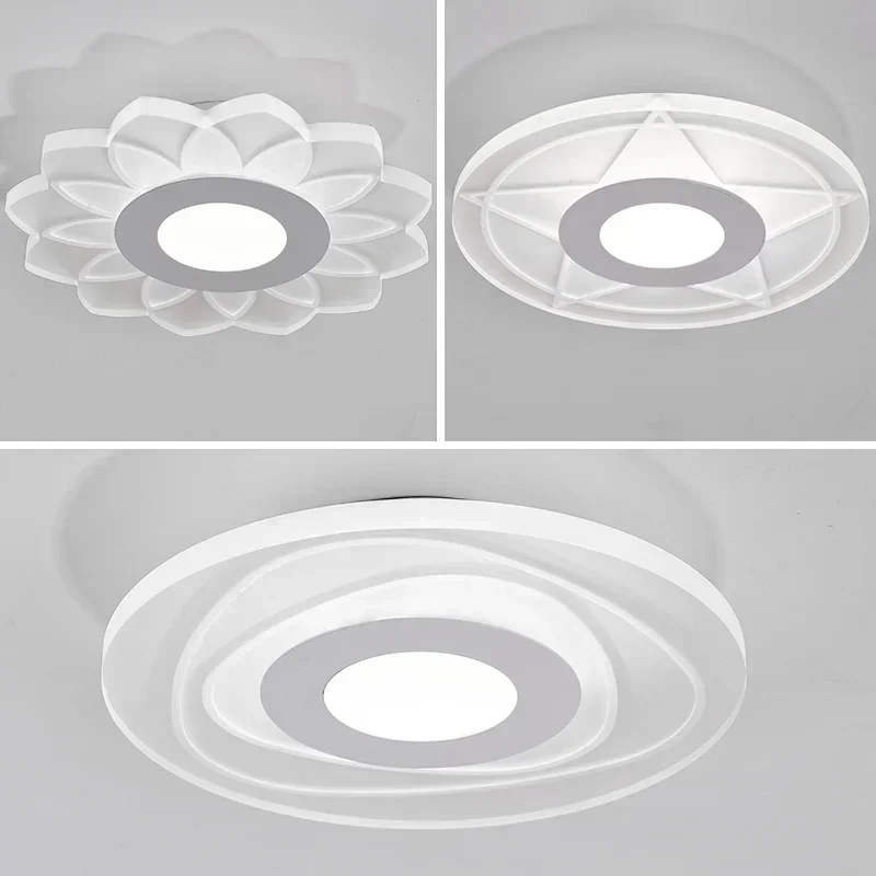 Simple Modern Creative Personality Bedroom Corridor Aisle Porch Home Ultra-thin Office LED Ceiling Lamp