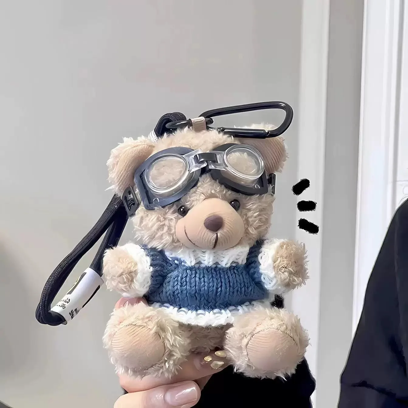 Pilot Bear Plush Pendant Bear Keychain Bag Pendant Bag Parts Accessories