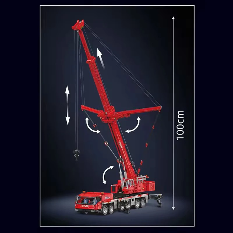 Mould King 17065 de haute qualité, véhicule de sport technique, jouets de bricolage, grue RC Grove GMK, bloc de construction, camion en brique, cadeau de noël pour enfant