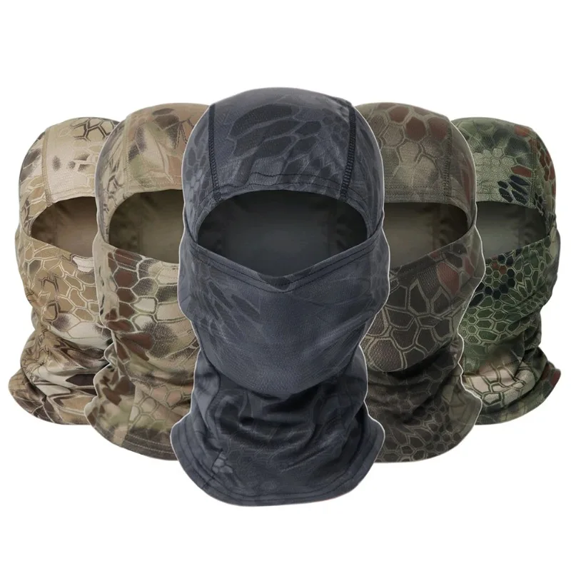 Maske Militär Camo Gesichtsmaske Bandana Sturmhaube Kapuze Kopfbedeckung für Männer Frauen Taktisches Training Radfahren Ski Windabweisend Jagd