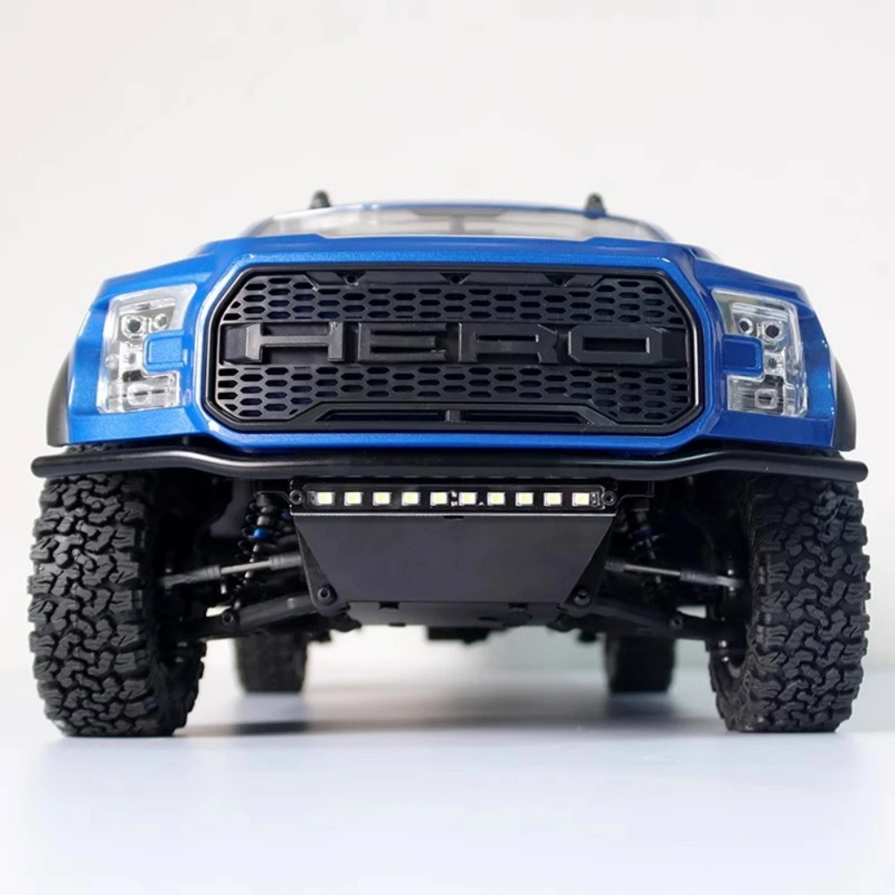 Metallic Front Bumper w/ Lights kit fit JDM F-150 Raptor Crawler Car RC pick up 1/10 scale