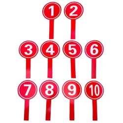 10 Pcs Scraper Holding Number Plate Student Office White Board Rating Sign 1-10 Foam Handheld Score Paddles Scoring Boards