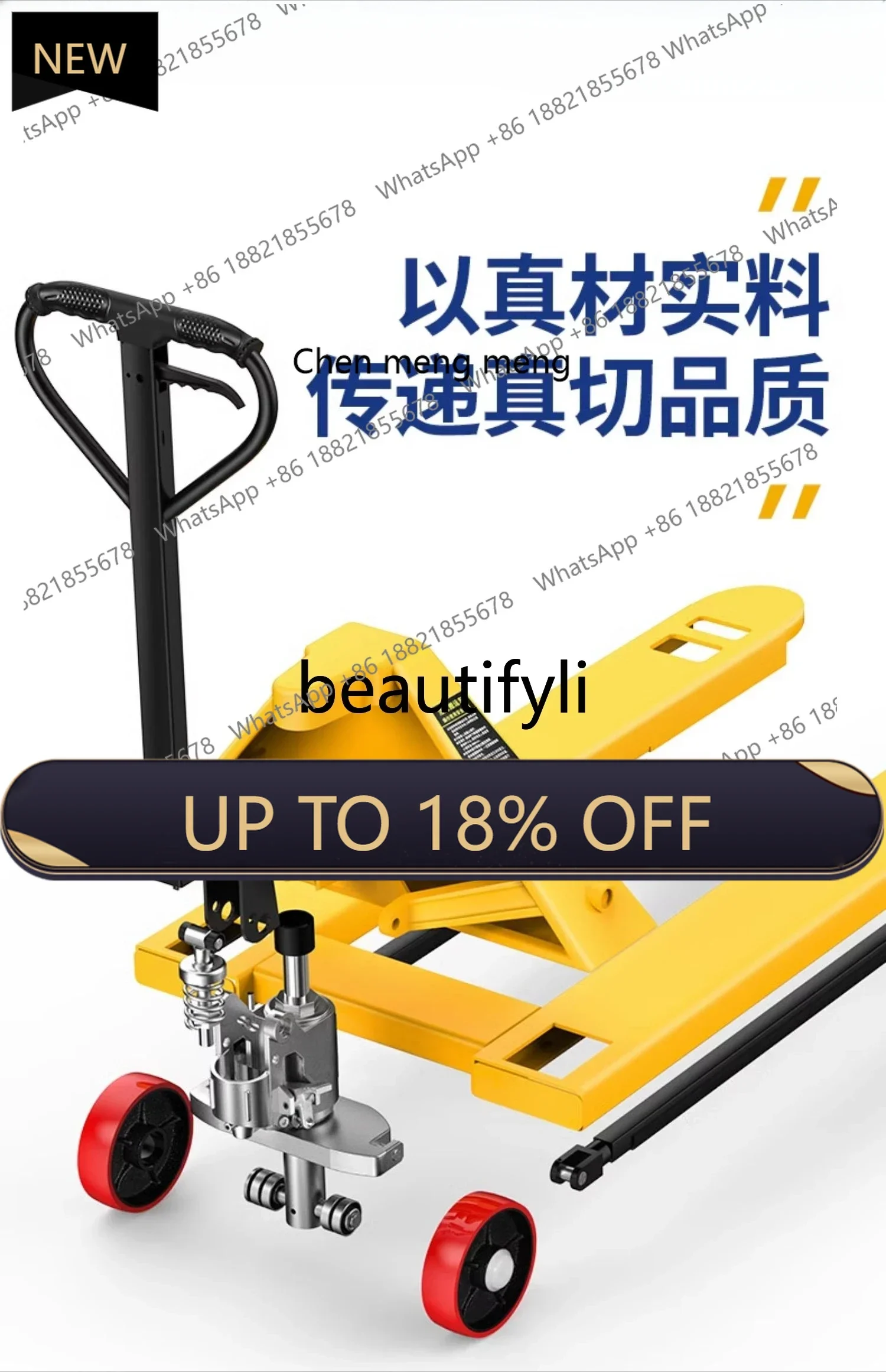 

Z189 Forklift manual hydraulic truck forklift 2/3 tons 5 tons warehouse high quality trailer hand push cattle forklift