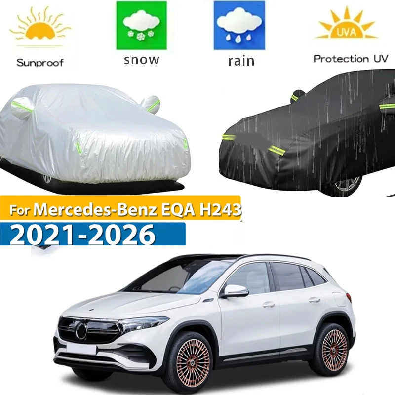 

For Mercedes-Benz EQA H243 2021 - 2026 Full Car Covers Outdoor Sun Anti UV Rain Snow Dust Protection Oxford Cloth Accessories