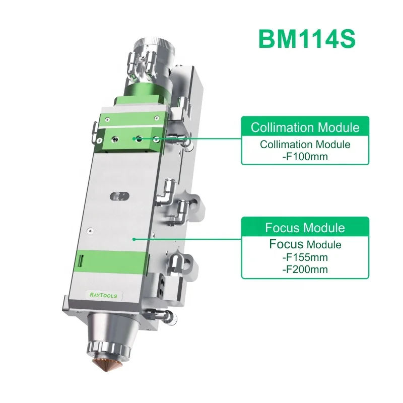 NSM D37mm 6kw Fiber Collimator Focus Lens Optical Assembly for BM114 Cutting Head F100/F150/F200