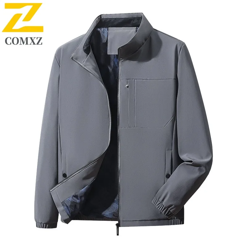 

COMXZ ветровка куртка дизайнерская минималистичная ветрозащитная однотонная рабочая дорожная куртка большие размеры куртки для кемпинга мужская одежда