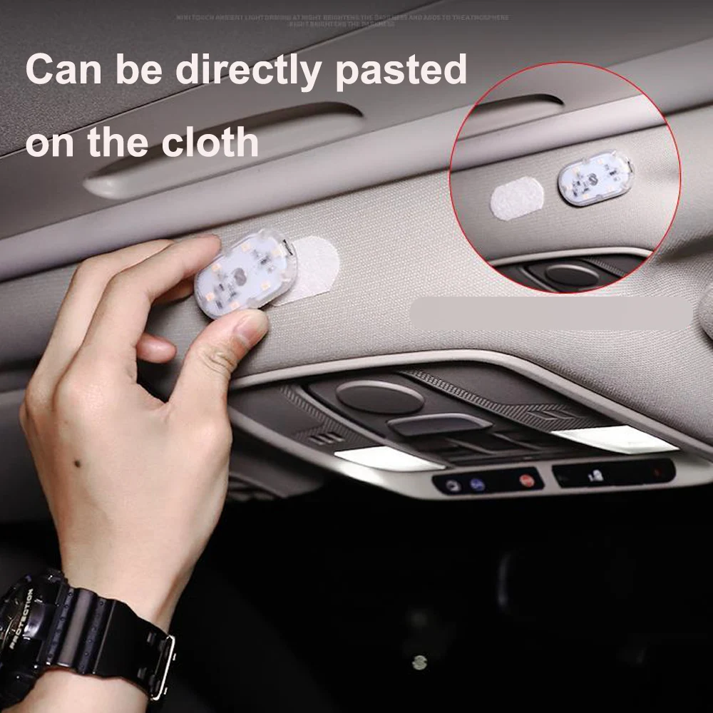 LED Interior Car Touch Light Auto Roof Ceiling Reading Lamp LED Car Styling Night Light Colorful Mini USB Charging Car Light 5V